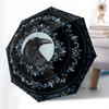 Elegant Raven Umbrella   Cute Umbrella with Cute Design, Portable 3 Fold Compact Umbrella for Men & Women,S322