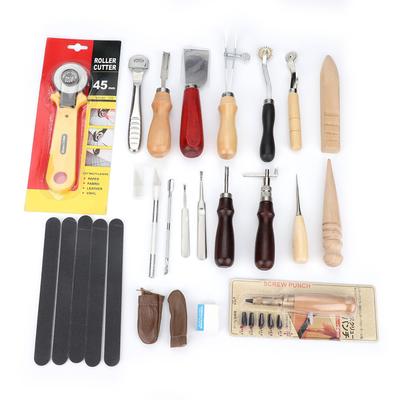 20 stücke Leder Handwerk Werkzeuge punch Kit Nähen Arbeits Nähen Groover Nähen Set