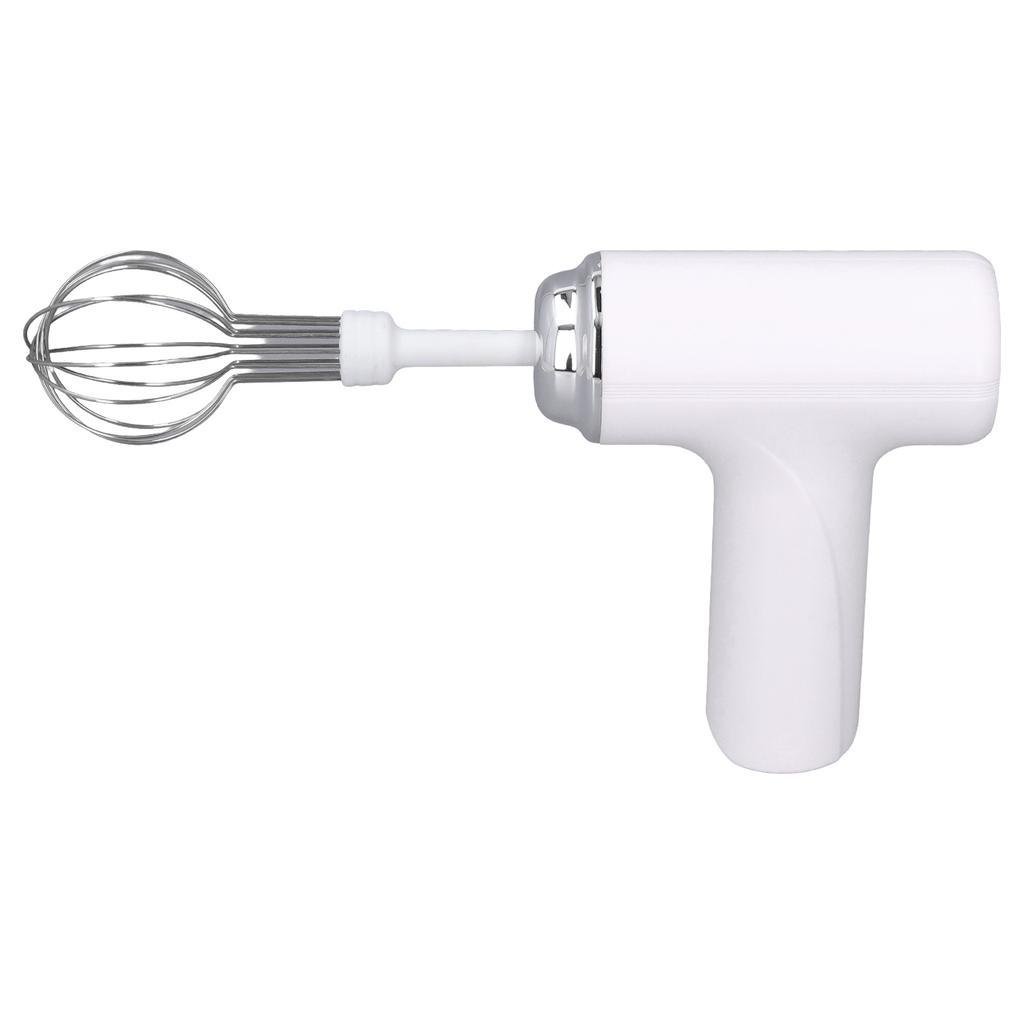 Electric Egg Beater Cordless Hand Mixer Handheld Egg Whisk for Cream Salad Dressing White