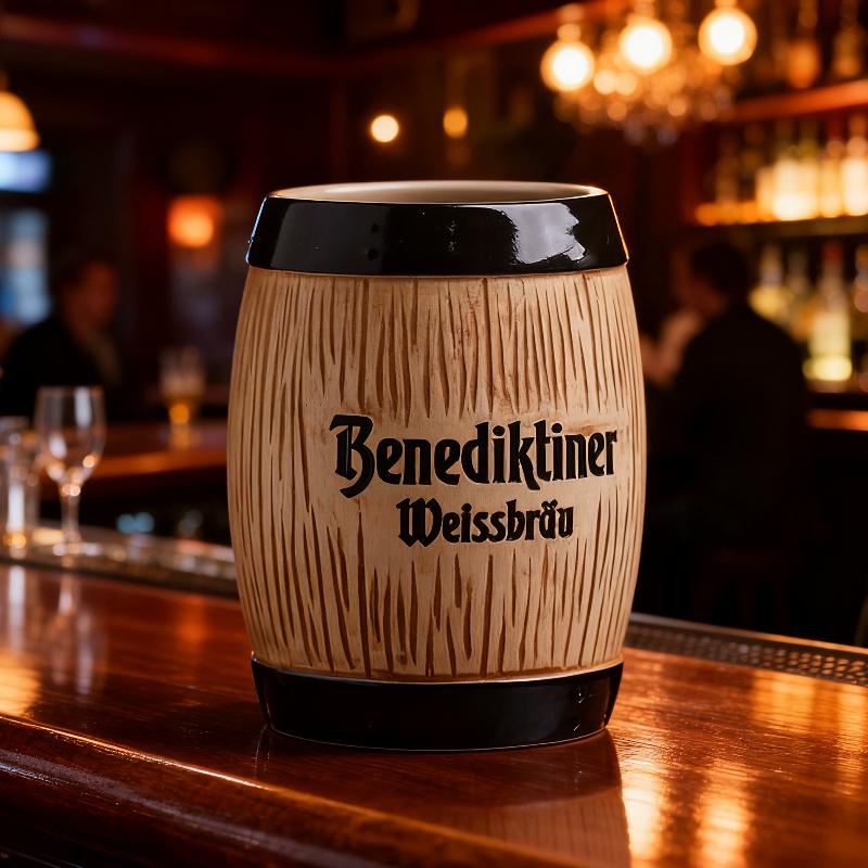 Hawaii Ceramic Tiki Mug Creative Cocktail Cup Easter Island Tiki Mugs Halloween Gift Barrel Shaped Wine Mug for Bar Accessories