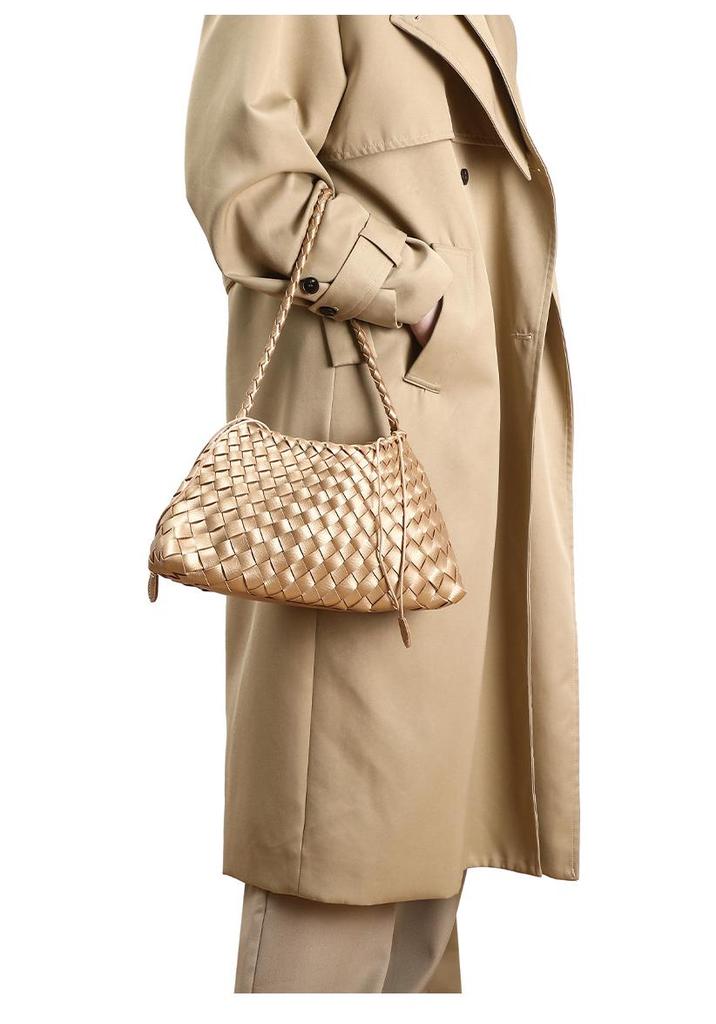 Borsa intrecciata fatta a mano: Borsa a Tote Retro alla Moda, Versatile da Portare Sottobraccio o a Spalla, Perfetta per Mamma e Bambino.