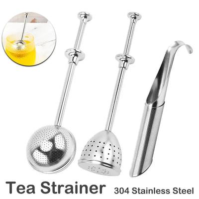 Stainless Steel Tea Infuser Sphere Mesh Tea Strainer Coffee Herb Spice Filter Diffuser Handle Tea Ball Tea Spoon Infuser Filter