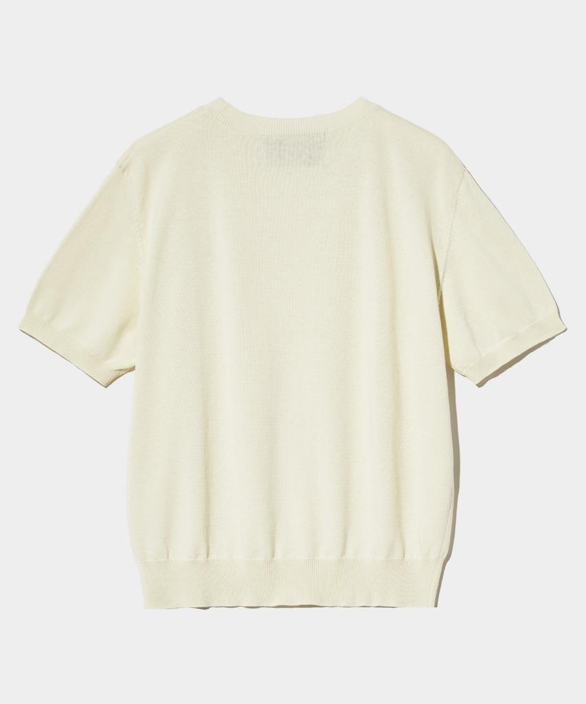 Seteo (W) Classic Crew Neck Half Knit Cream