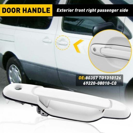 

Front Right Door Handle WHITE Exterior For 98-03 Outside Toyota