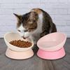 Slanted Mouth Elevated Feeder Anti-Tip Anti-Slip Dish Lightweight Neck Care Bowl  Indoor Use