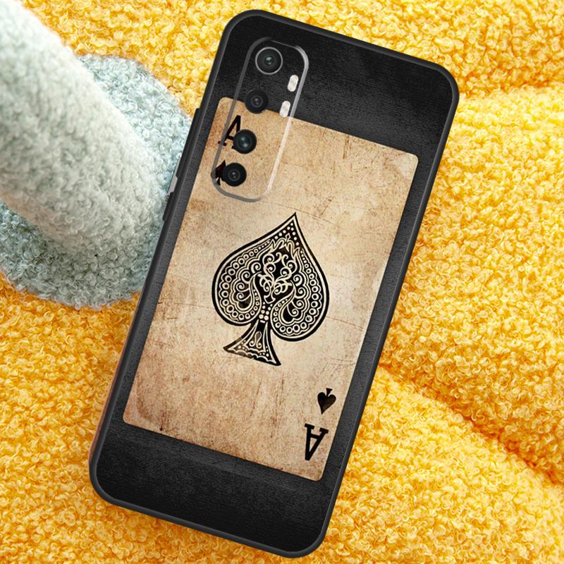 Ace of Spades Poker Case For Xiaomi 15 Ultra 14 13T 14T 15T 17 Pro Max  Cover For POCO X7 Pro X5 X6 F5 F6 F7 F8