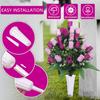 Lodou Artificial Cemetery Flowers,Outdoor Grave Decorations Roses,Arrangements Bouquet with Cemetery Vase, Silk Flowers for Long-Lasting Remembrance