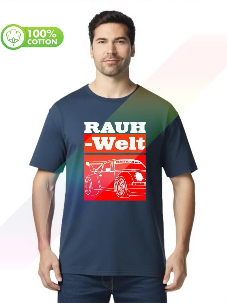 100 cotton round neck heavy weight Unisexs Tshirt JDM RAUH WELT Motorcycles Vintage Biker S3XL Tops Tees