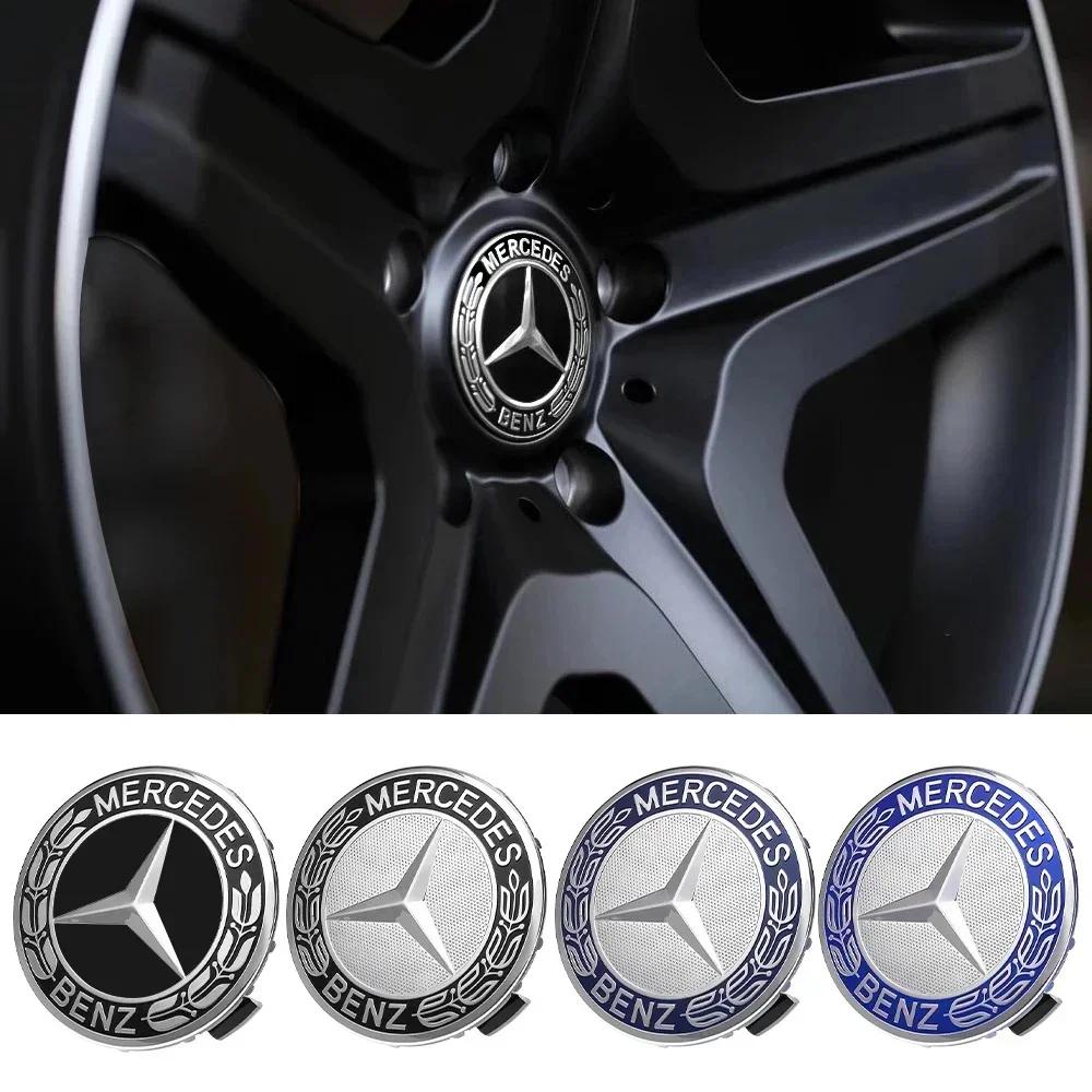 C200 E200 New 2025 For Mercedes Benz Auto 75mm Wheel Center Hub Cap Badge Decoration Accessories for Mercedes Benz Maybach W204