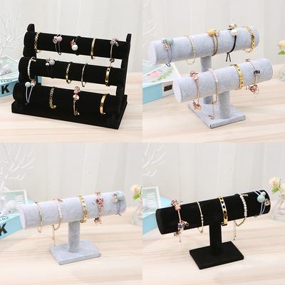 Samt Armband Uhr Schmuckständer Kopfband Schmuckdisplayständer Armbanddisplayständer Ein/Zwei/Drei Etagen Armbandständer