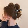 1PC Retro Color Blocking Hair Claw for Women Temperament Hair Decorate Lady Shark Clip Hair Clip Fashion Hair Accessories