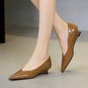 2026 Spring Shoes Women Flats Pointed Toe Soft Comfortable Elegant Ladies Single Office Shoes Fashion Black White Brown