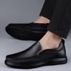 Men's Large Size Formal Leather Slip-On Shoes - Casual Low-Top for Spring/Summer