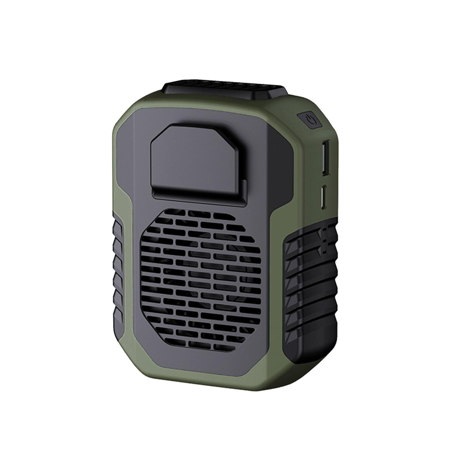 

Портативный персональный мини-вентилятор на пояс 6000 мАч, 3 скорости, уличный вентилятор для офиса, улицы, путешествий, подвесной на пояс/шею, вентилятор-пауэрбанк армия зеленый