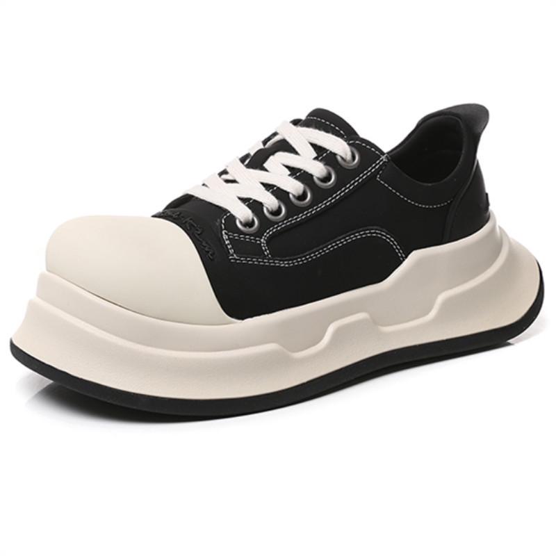 

Женские парусиновые туфли Mickey Big-Toe черного и белого цвета — весна/лето 2024 г., симпатичные и уродливые, на толстой подошве, повседневные кроссовки, увеличивающие рост. 39