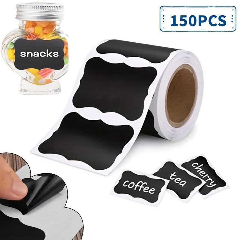 150/300pcs Chalkboard Labels Waterproof Reusable Blackboard Stickers For Mason Jars, Parties Decoration, Craft Rooms