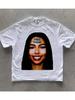 The Scientist Street Hip Hop TShirt Classic Big Face Print Crew Neck Short Sleeve Unisex Women Top Y2K Harajuku Street Cotton Tees