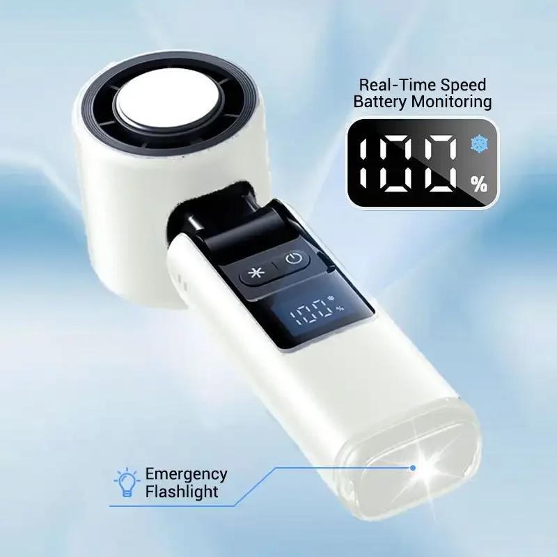 4000MA Handheld Fan USB Mini Turbo Fan Portable Refrigeration Charging Desktop Fan Wireless Electric Air Cooler Fan