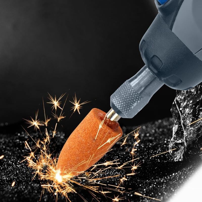 120Pcs Sanding Bit for Rotary Tool Strong Grinding Stone Bit with 1/8" Shank Aluminum Oxide Sanding Accessories