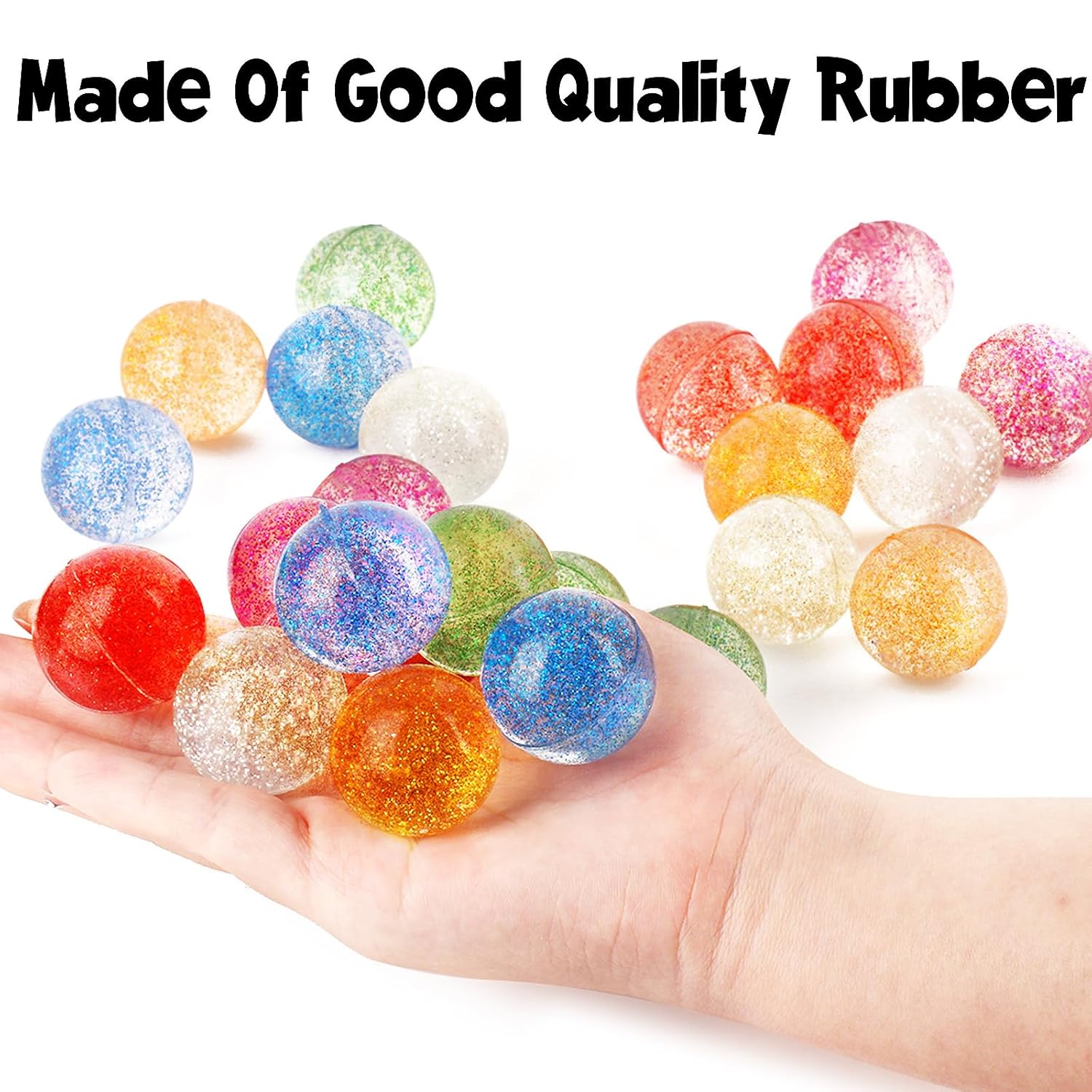 

10-20pcs 32mm Glitter Bounce Balls Space Balls Toy for Kids Birthday Party Favor Carnival Guest Gifts School Goodie Bag Fillers 10pcs