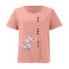 Cotton and Linen Women's Summer Casual Loose Cotton and Linen Short Sleeved T-shirt Cotton and Linen Women's Plus Size