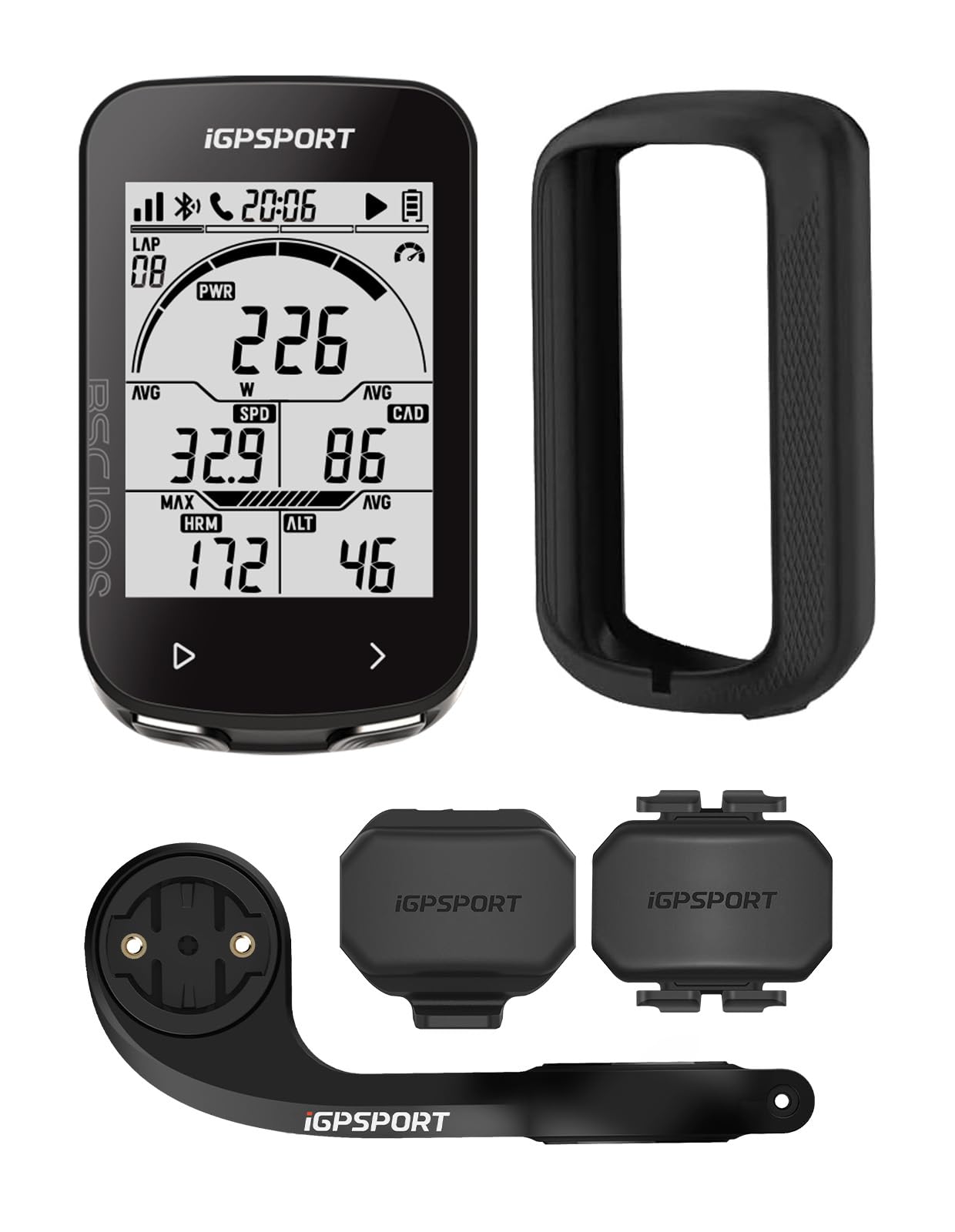 iGPSPORT BSC100S Велокомпьютер GPS Велосипедный спидометр Bluetooth Беспроводной датчик Измеритель мощности Быстрая зарядка Большой ЖК-дисплей Автоматическая подсветка IPX7