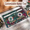 Decorative Artwork Theme Soft Crystal Velvet Rug Custom Name & Text Print Non Slip Floor Rug for Bedroom Living Room