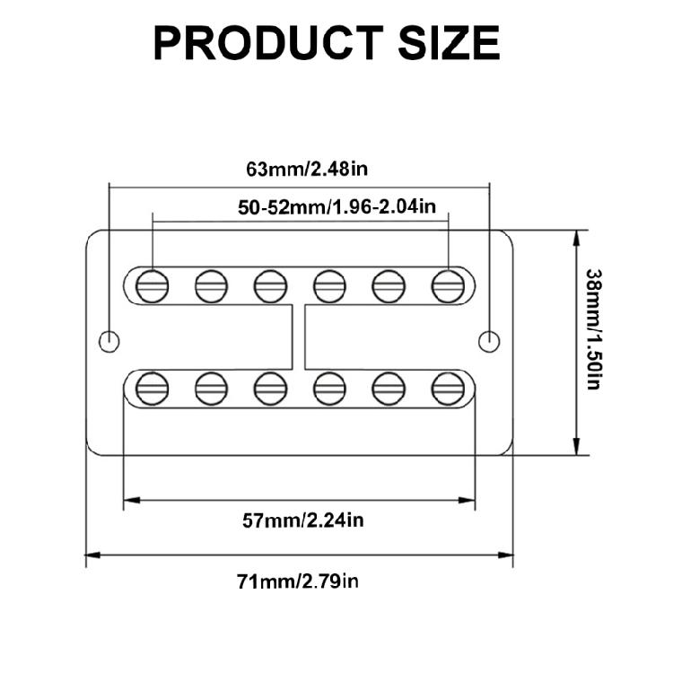 Micro de guitare électrique professionnel pour manche Humbucker Texture métallique Accessoires pour instruments