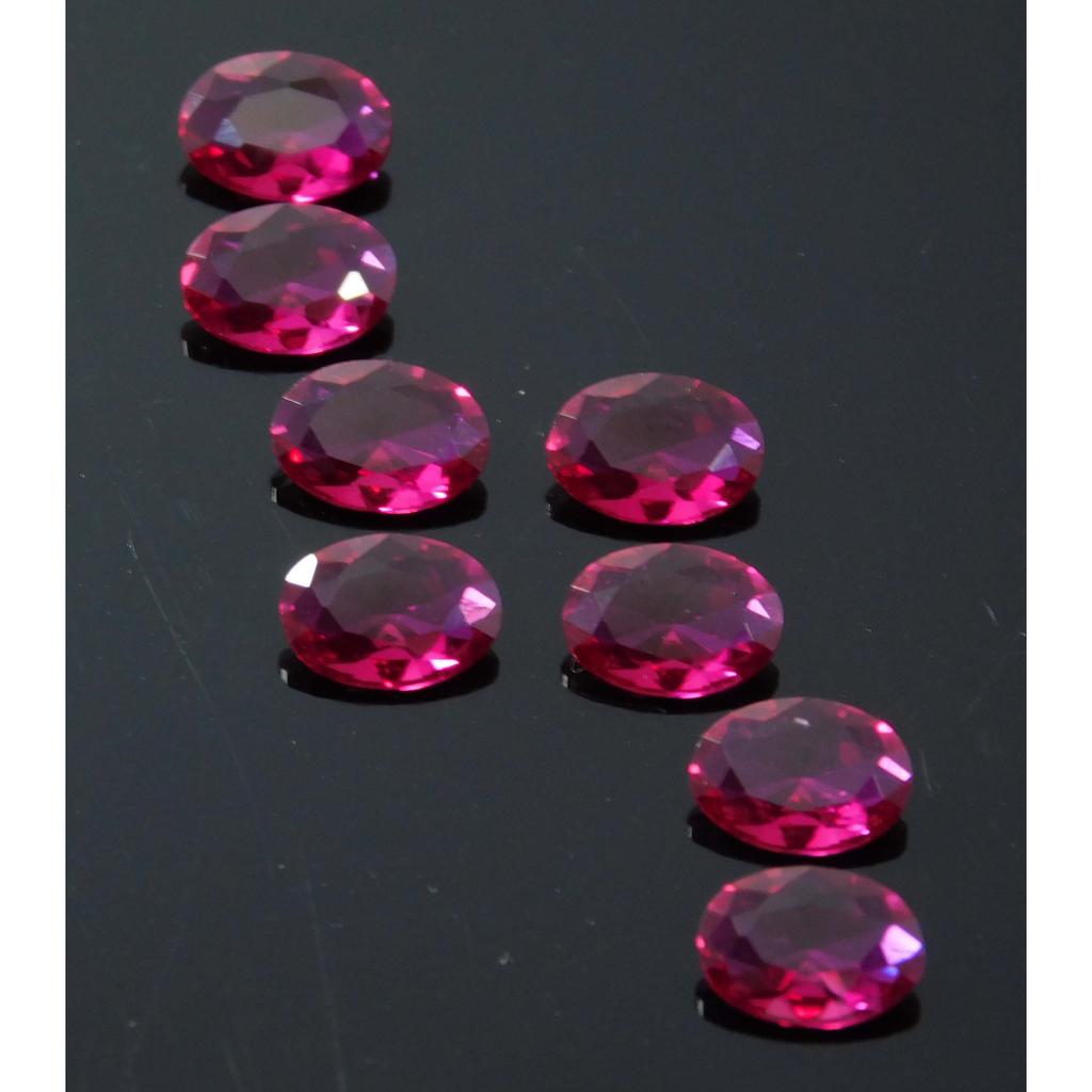 7x5 mm Natural Red Ruby Excellent Oval Cut 8 Ct CERTIFIED Loose Gemstone Lot MULTTIQ109