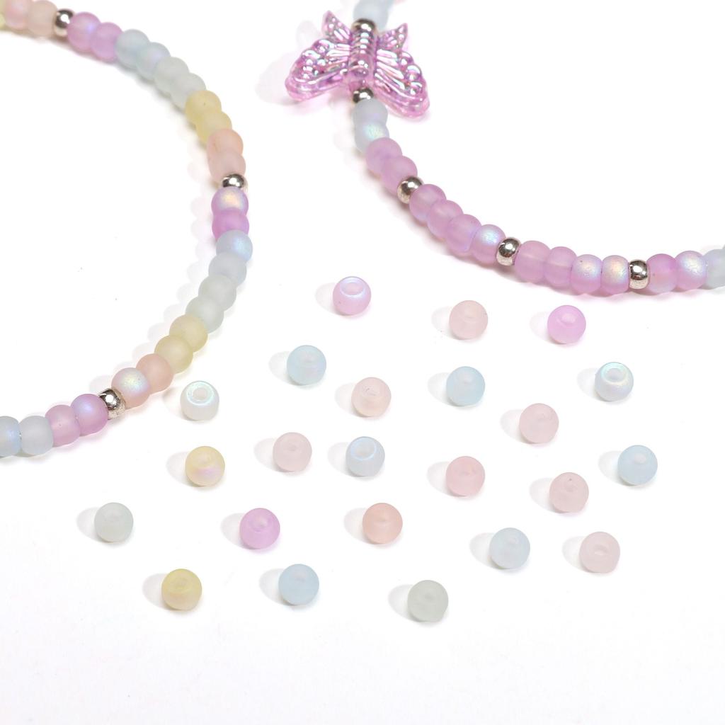 85/170Pcs Domestic Premium Glass frosted Aurora Seed Beads DIY Bracelet Necklace For Jewelry Making Accessories
