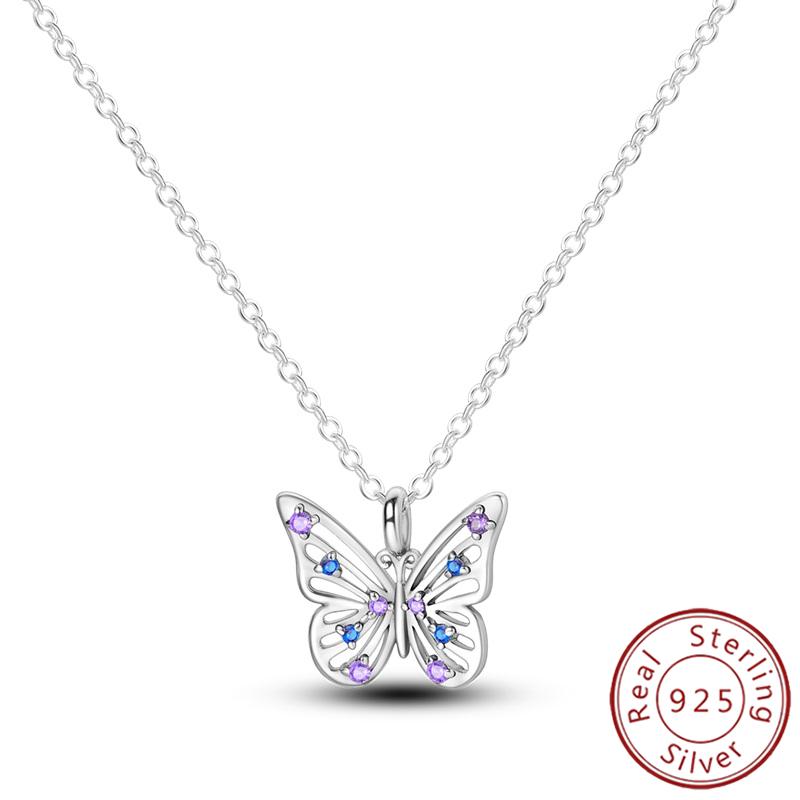 

TOP Necklaces 925 Silver For Womens Ocean Shell Turtle Butterfly Necklace Pendant Fashion Anniversary Birthday Gifts