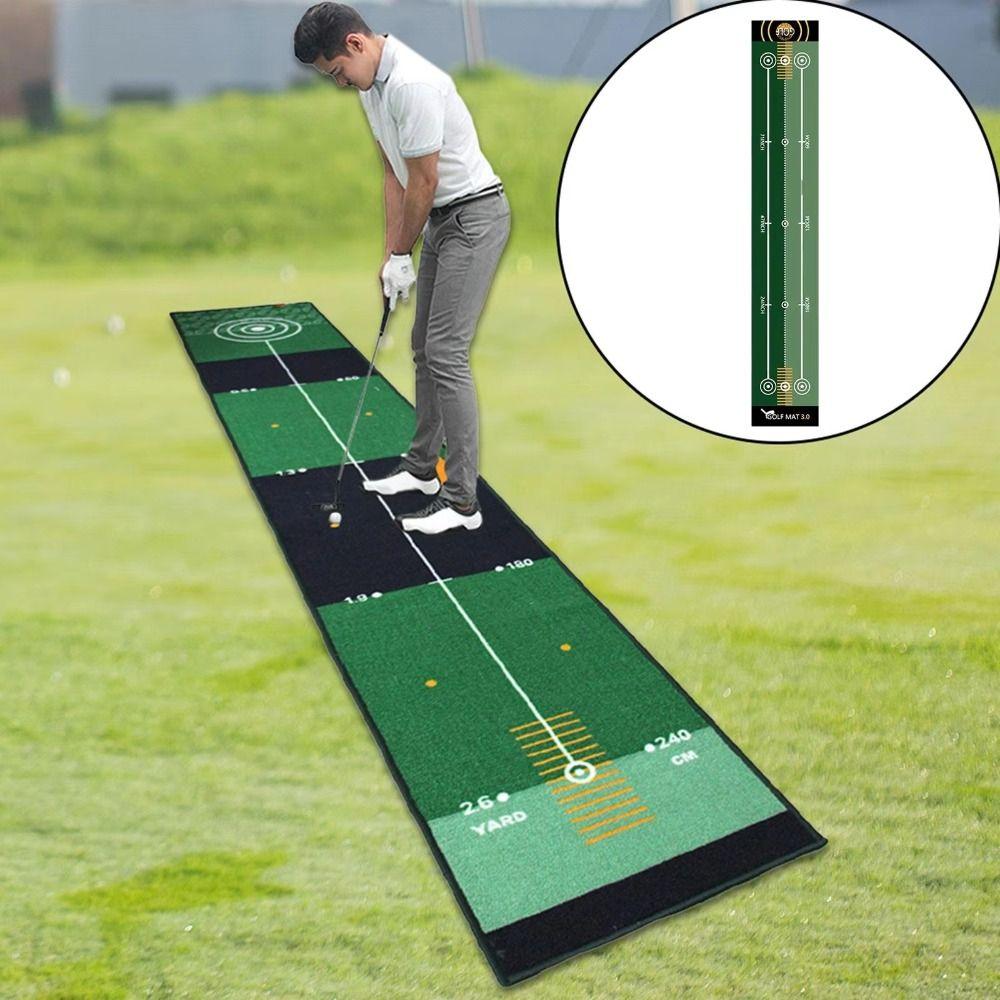 Foldable Golf Putting Practice Mat Anti-Slip Golf Putting Green Blanket Golf Training Pad  Adults