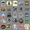 50PCS Creative Outdoor Forestry Stickers: Personalized English Graffiti for Bikes, Water Bottles, Notebooks, & Headphones
