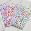 Ninrikidy 4-Piece 3D Sticker Set Cute Stylish Decor DIY Phone Notebook Diary Easy Attach