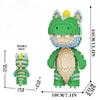 Big 43cm 3D Kawaii Bear Horse Model Micro Diamond Building Block Brick Toys For Children Adult Birthday Gifts Home Ornament