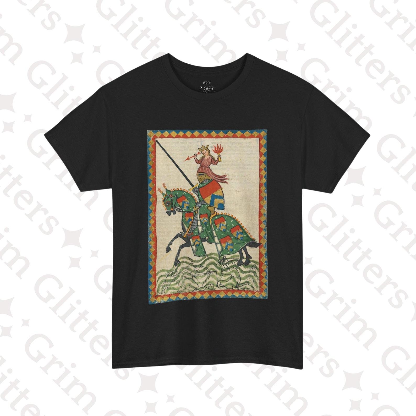 Ulrich von Liechtenstein T-Shirt: Medieval Knight Codex Manesse Art L