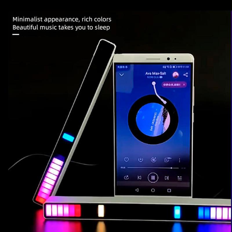 LED RGB Strip Light Music Sound Control Pickup Rhythm Ambient Lamp Atmosphere Night Lights For Bar Car Room TV Gaming Decoration