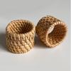 Natural Material Handwoven Rattan Napkin Rings Handmade Rattan Napkin Buckle  Wedding Party Use