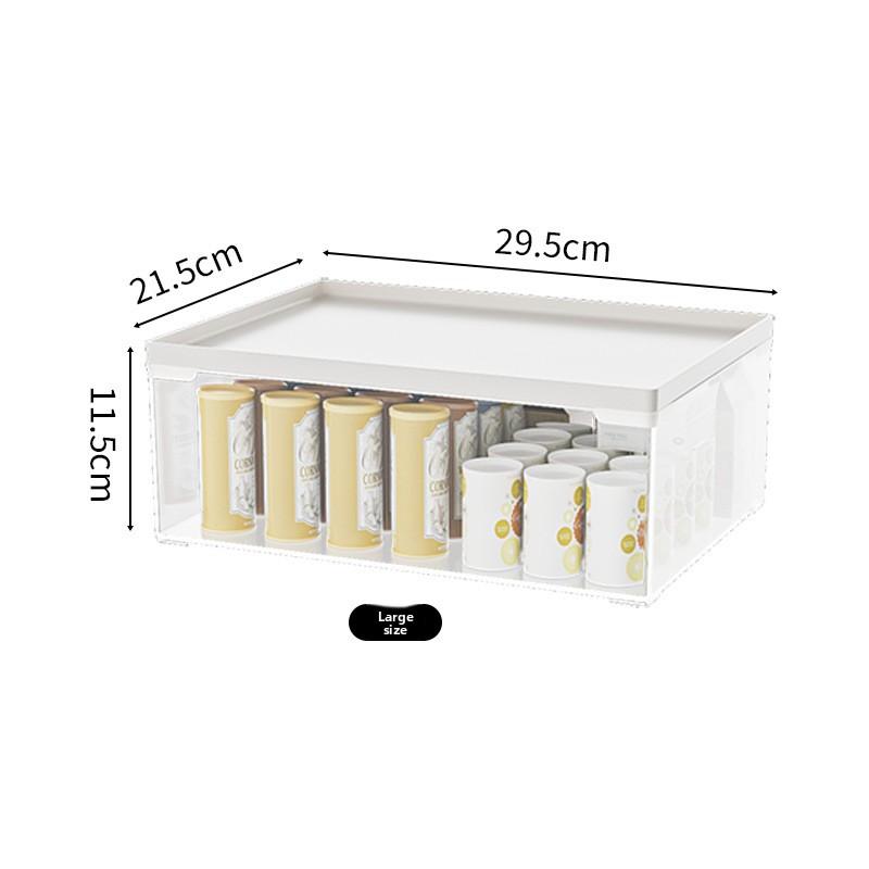 

Stackable storage box, desktop food and miscellaneous items organizer, storage basket, plastic snack box for home kitchen use Large Size