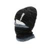 Loogdeel Neck Warmer Wool Lining Thick Warm Windproof Beanies Balaclava Outdoor Skullies Bonnet Winter Fleece Lined Knitted Hat