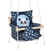 Swing for Kids, Baby Swing Hanging Indoor Outdoor, Kids Wooden Swing, Baby Garden Swing, Jhula for Kids with 2 Pillow (Blue Fox)