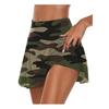 Damen Tarnung Fake Zweiteiler Atmungsaktive Elastische Sportshorts Minirock