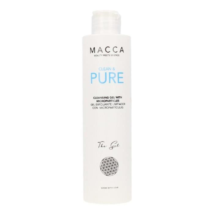 Gel exfoliant visage - Macca - Clean & Pure - 200 ml - Calmant - Nettoyant - Exfoliant