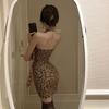 Sex Underwear Sexy Babes Retro Leopard Print Neck Suspender Skirt Pure Desire Sexy Body Stepmother Skirt