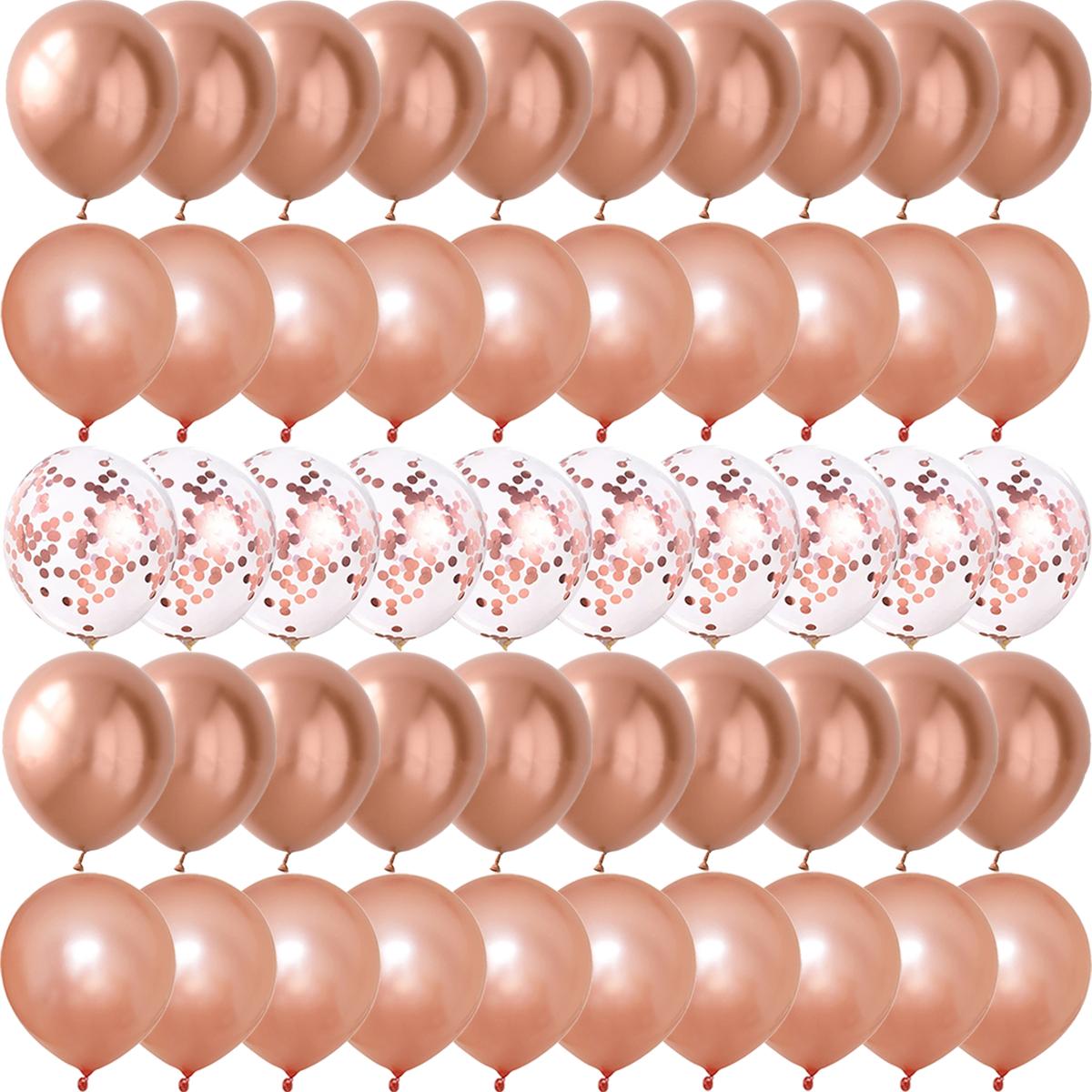 

50 шт 10-дюймовые розовые шампанские золотые металлические латексные шары Хэллоуин Рождество Свадебные украшения матовые шары день рождения вечеринка
