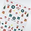 Christmas 5D Embossed Snowman Snowflakes Nail Art Stickers Cartoon Santa Claus Christmas Decal Diy Manicure Decals