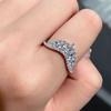Fashion Hot-selling Jewelry, French Exquisite Diamond Crown Ring for Women, Light Luxury High-end Versatile Index Finger Ring