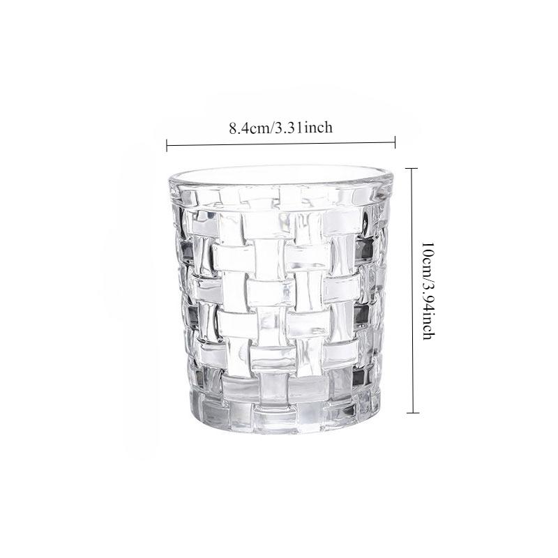 1pcs Household Relief Water Cup Whiskey Brandy Glasses Creative Vine Woven Glass Cup Bar Drinkware Beverage Mug Cocktail Glass