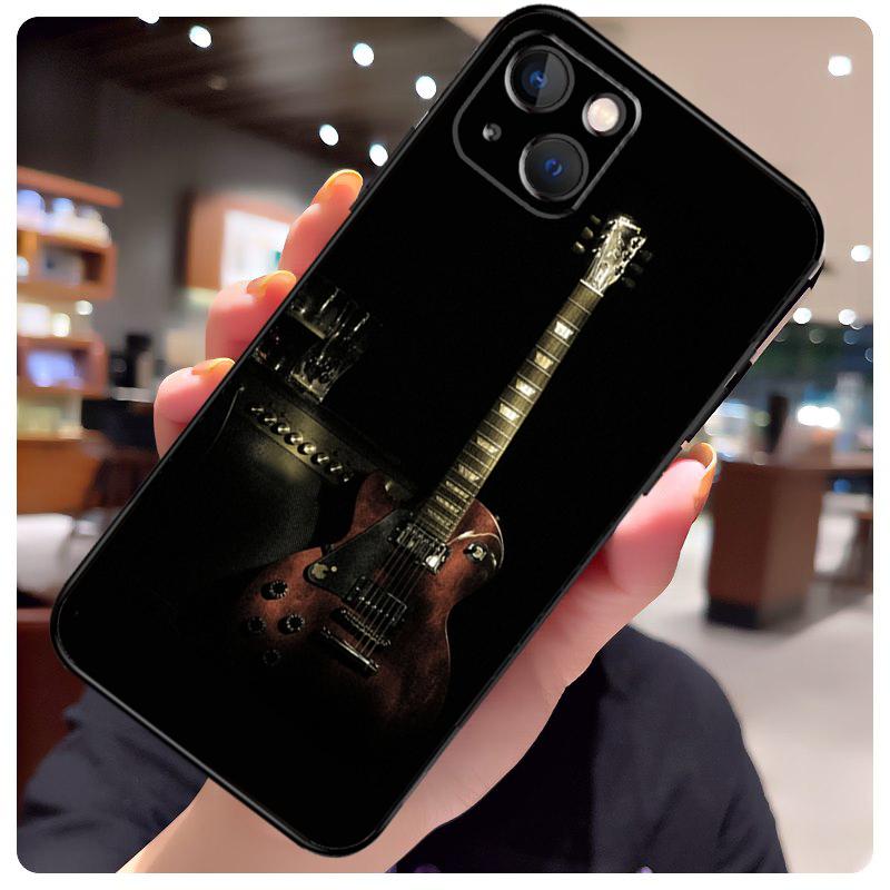 Guitar Music Art Case For iPhone 16 13 14 11 12 15 Pro Max X XR XS Max Plus 14 Plus Back Cover
