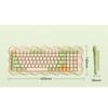 B.O.W MK98 Wireless Keyboard And Mouse Set, Rechargeable Silent Keyboard And Mouse Combo with 99 Keys, Matcha Color